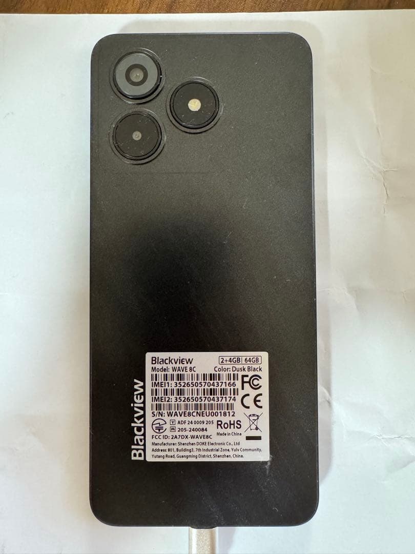 【動作確認済】Blackview WAVE 8C ブラック SIMフリー本体のみ