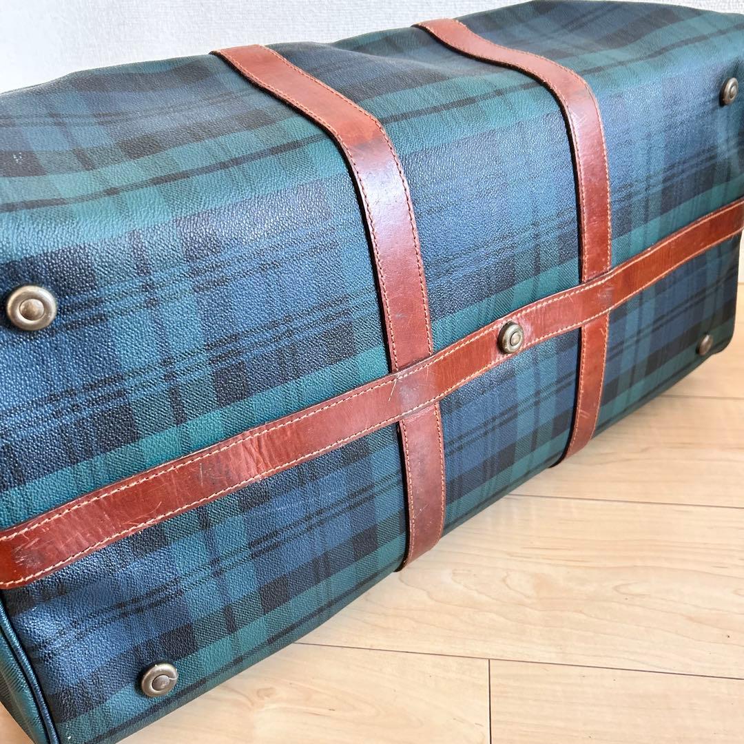 ポロラルフローレン ボストンバッグ 2way グリーンチェック　PVC 大容量