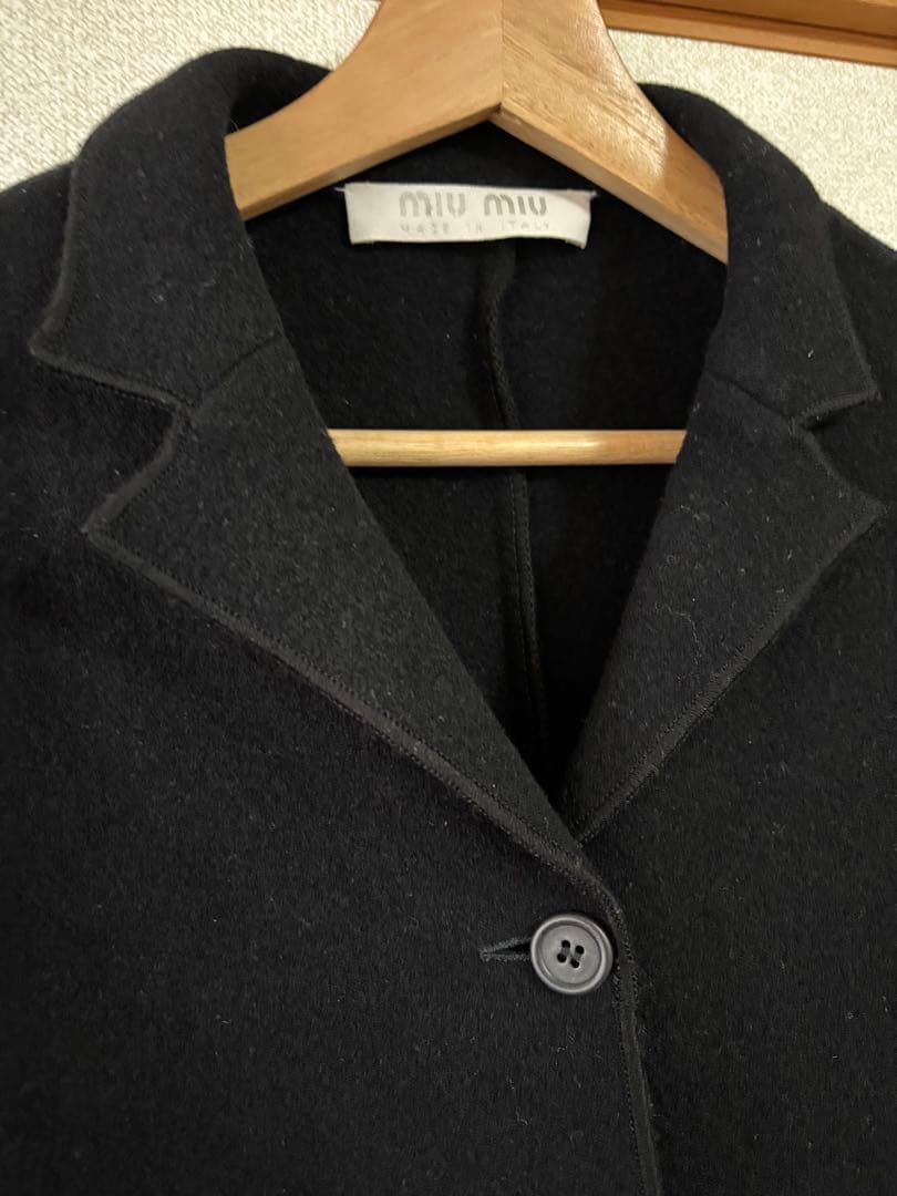 ミュウミュウmiumiu黒テーラードジャケット