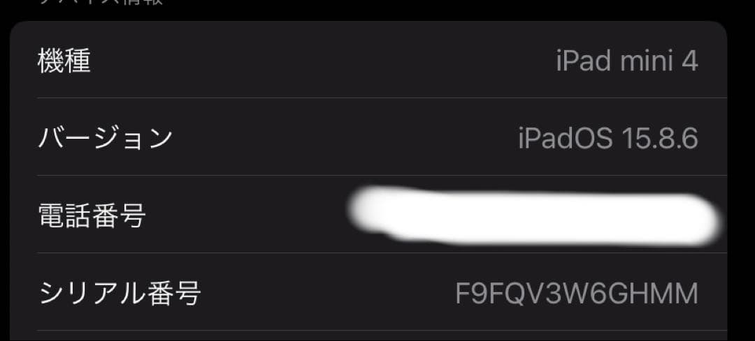 iPad mini4 64GB Wi-Fi+cellular モデル