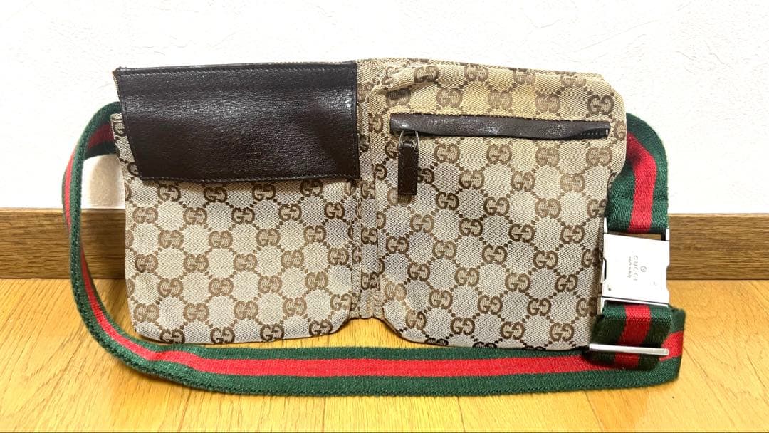 ⭐極美品⭐GUCCI　GG柄　シェリー　ウエストバッグ