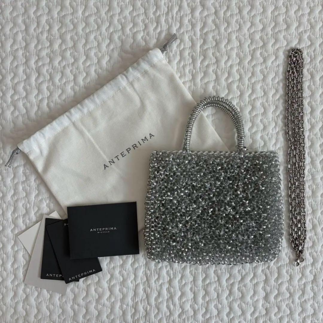 ＼極美品／アンテプリマ ワイヤーバッグ スタンダード ミニアトゥーラ シルバー
