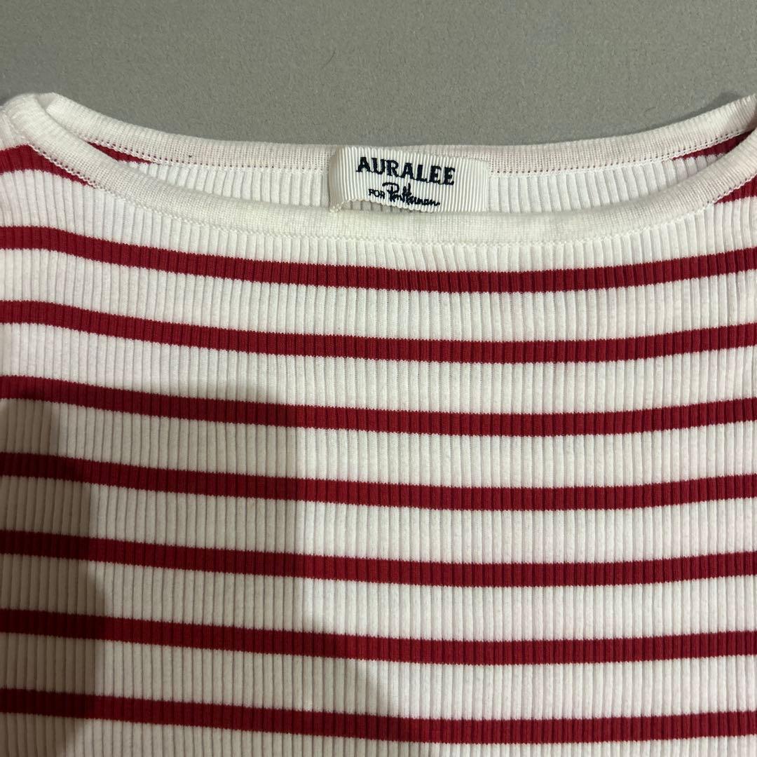 【ロンハーマン別注】 AURALEE ギザボートネック リブニット