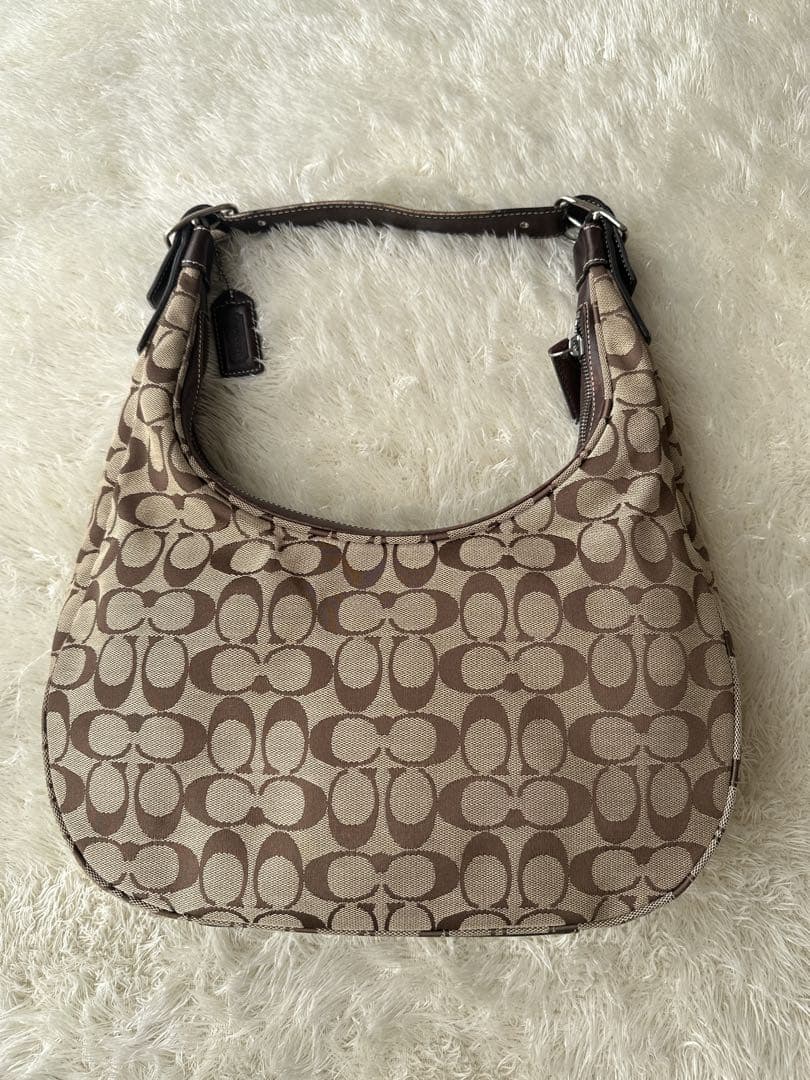 美品 COACH シグネチャー ホーボー ワンショルダー ショルダーバッグ