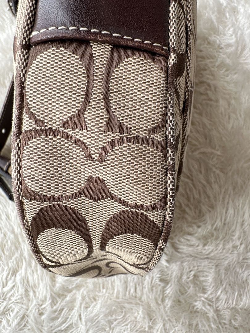 美品 COACH シグネチャー ホーボー ワンショルダー ショルダーバッグ
