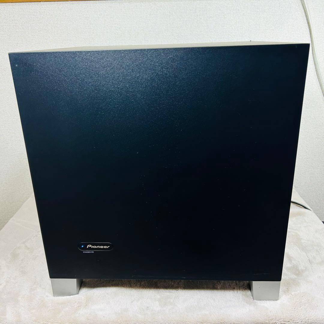 Pioneer S-51W パワードサブウーファー ブラック RCAケーブル付き