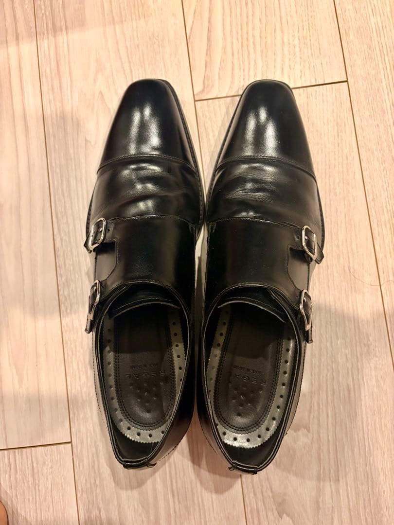 h*a様 【正規美品】REGAL 27EL 26.5cmブラック ダブルモンク(