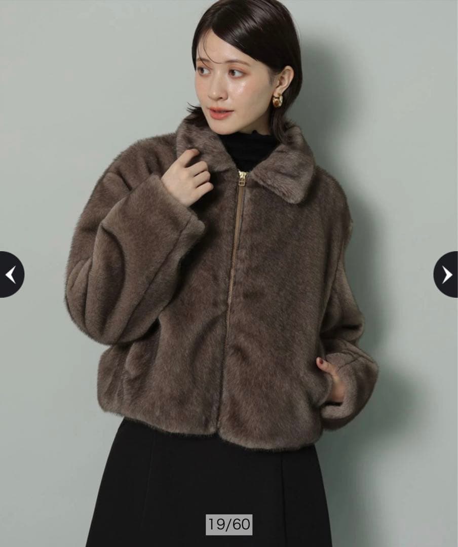 新品 未使用 Arpege story ミンク風ショートコート