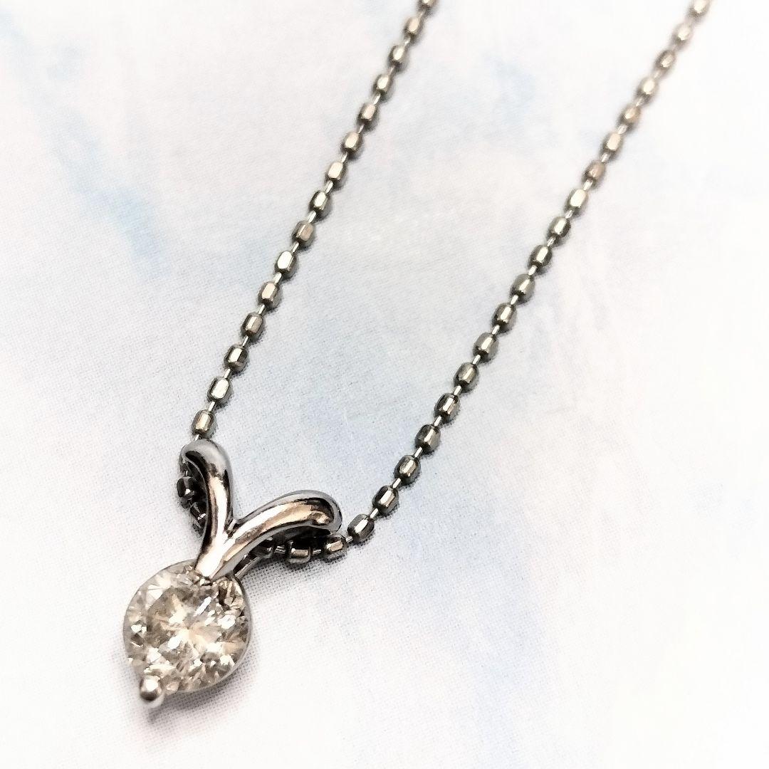 タイムセール♡Pt850/Pt900ダイヤモンドプチネックレス 0.30ct