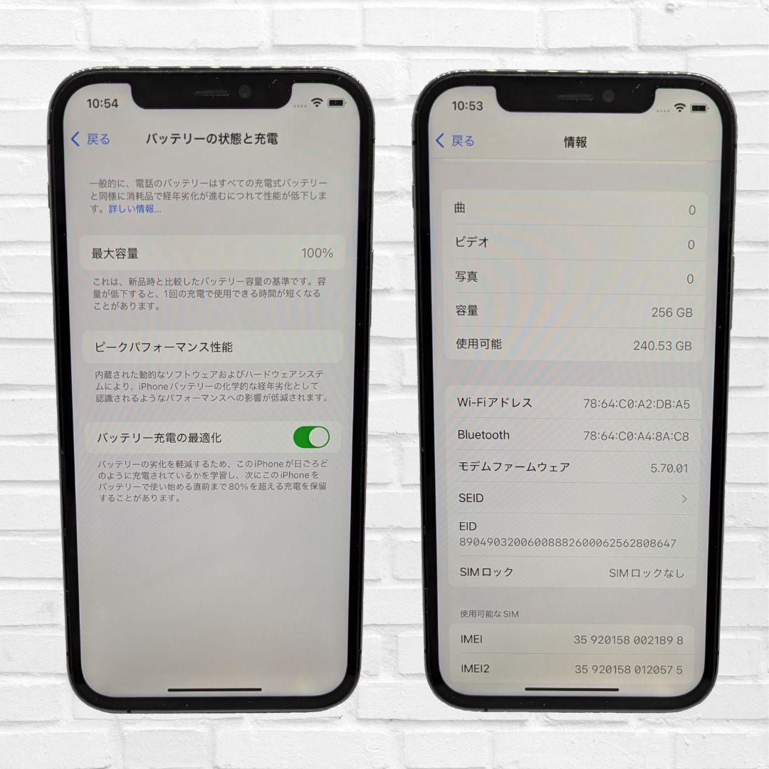 【超美品】iPhone 12Pro 256GB　グラファイト