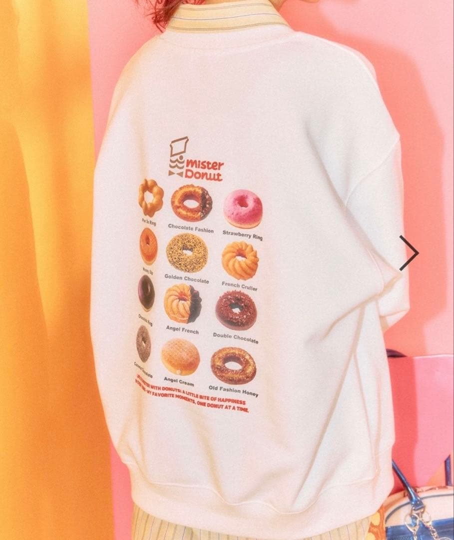 LEPSIM×Mister Donut フォトクルースウェット オフホワイト