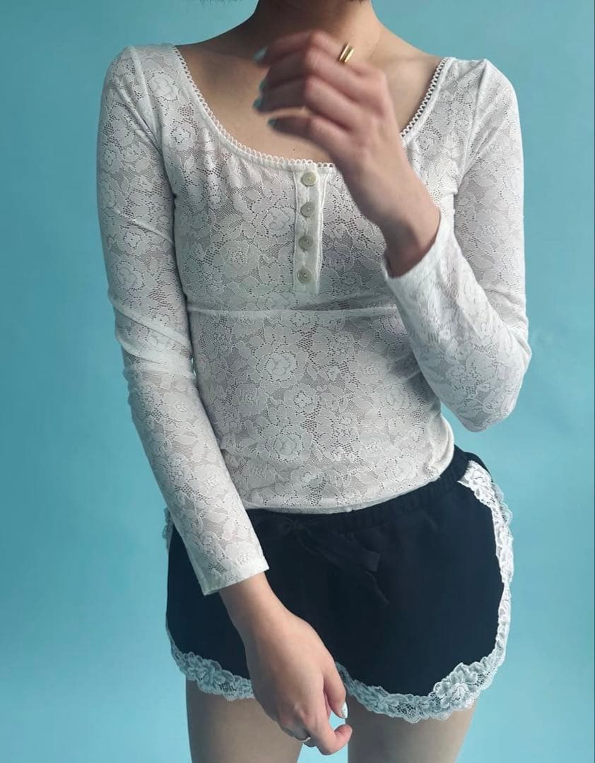 タグ付き　試着のみ　エディットフォールル　ユハンワン　レース　ショートパンツ