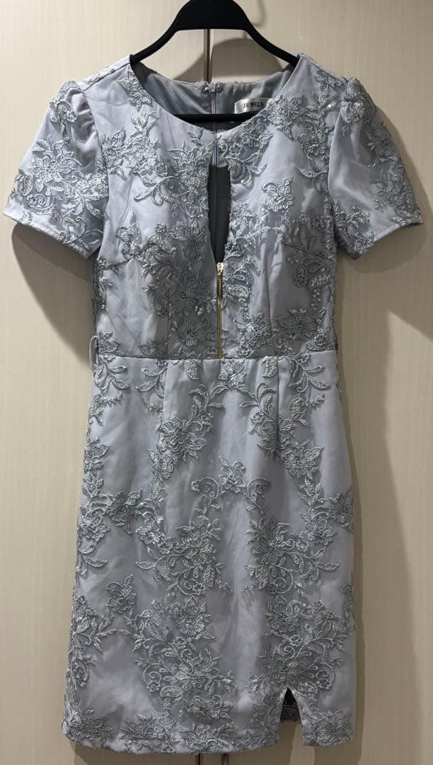 ジュエルズ JEWELS 刺繍ドレス ブルー キャバドレス　Mサイズ