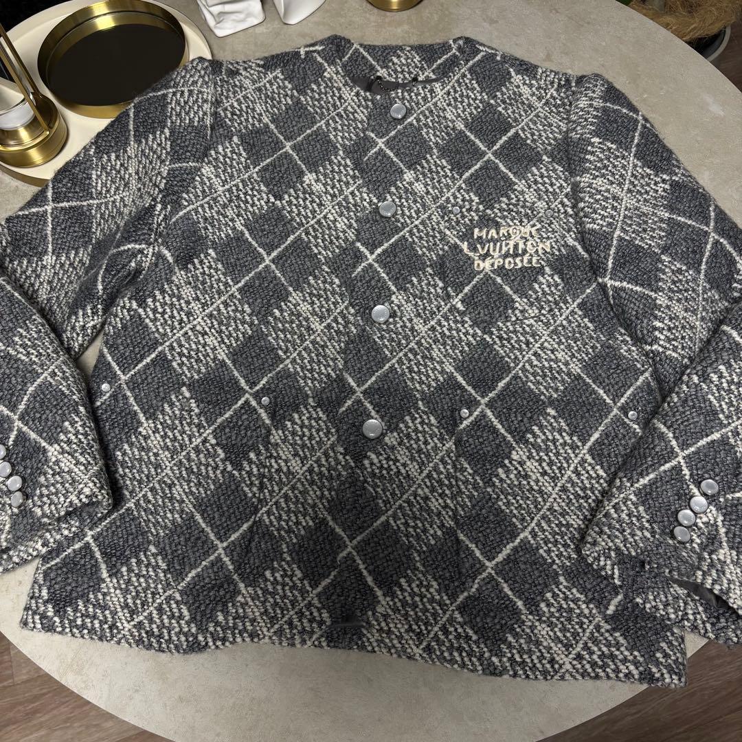 未使用　ルイヴィトン　シックカラーレス ウールジャケット　ツイード　97.6万円