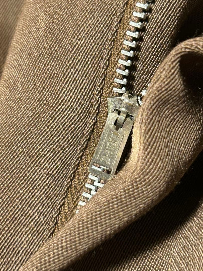 【50s】レーヨンギャバ スラックス ハンドステッチ ブラウン