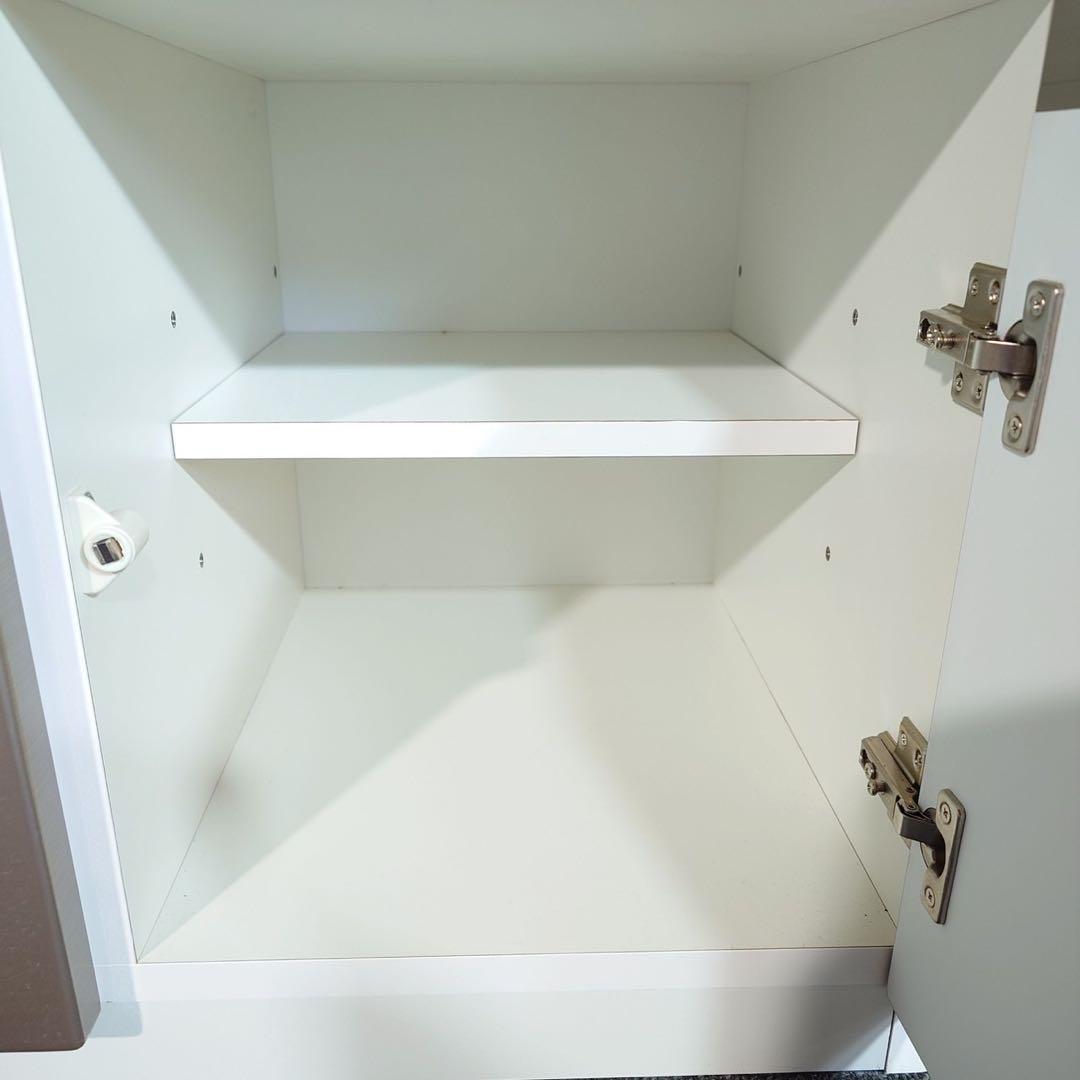 ニトリ キッチンボード アルミナ2 幅100cm カップボード 食器棚 I065