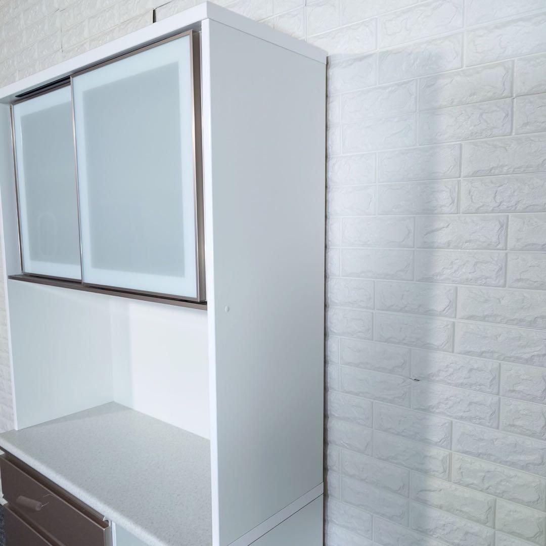 ニトリ キッチンボード アルミナ2 幅100cm カップボード 食器棚 I065