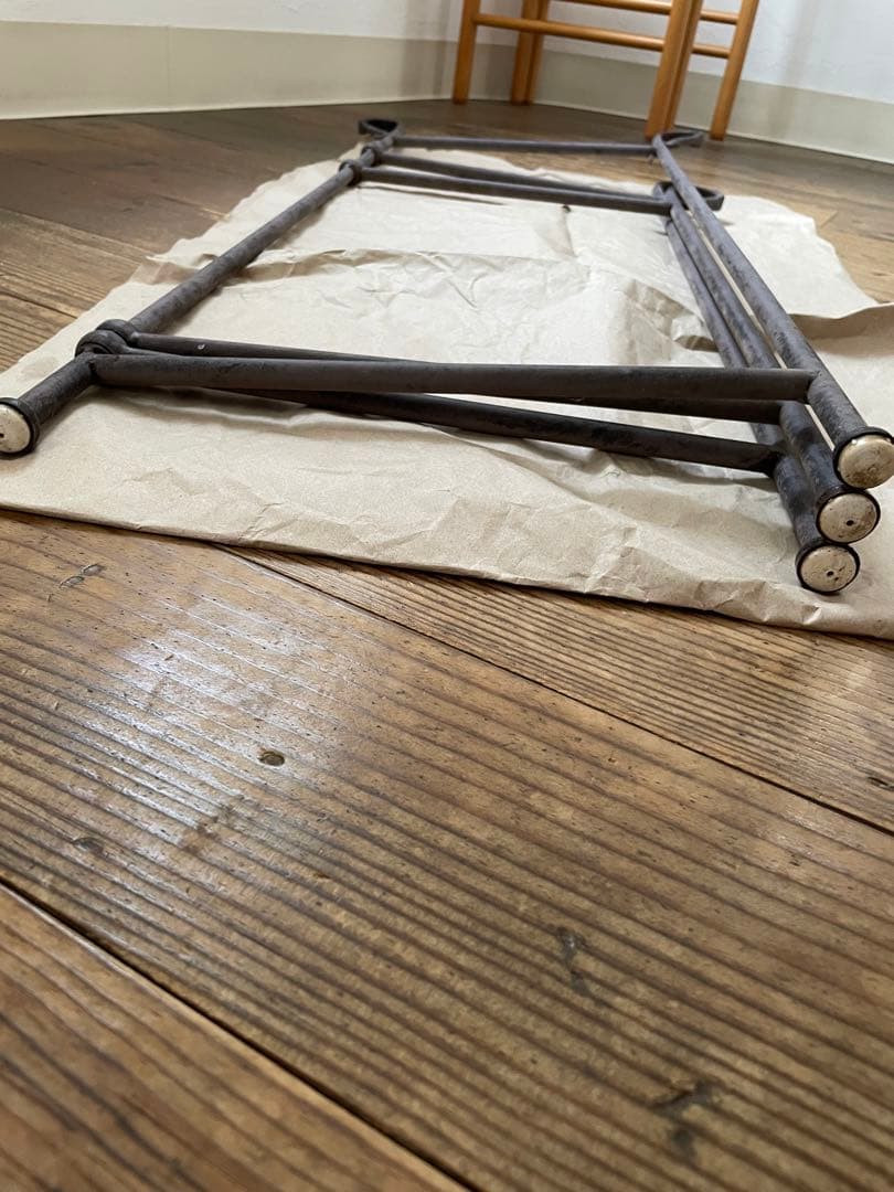 折りたたみハンガー　シャビー　レトロ　古道具 サビ　汚れあり