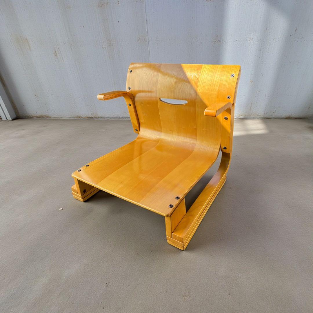 天童木工　楽座椅子　秋田木工　キツツキ、曲木　プライウッド　モダン　昭和レトロ