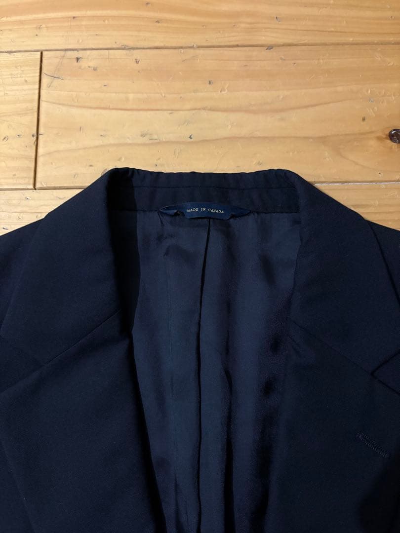 美品　カナダ製　ブルックスブラザーズ　紺ブレ　ブレザー　ロロピアーナ