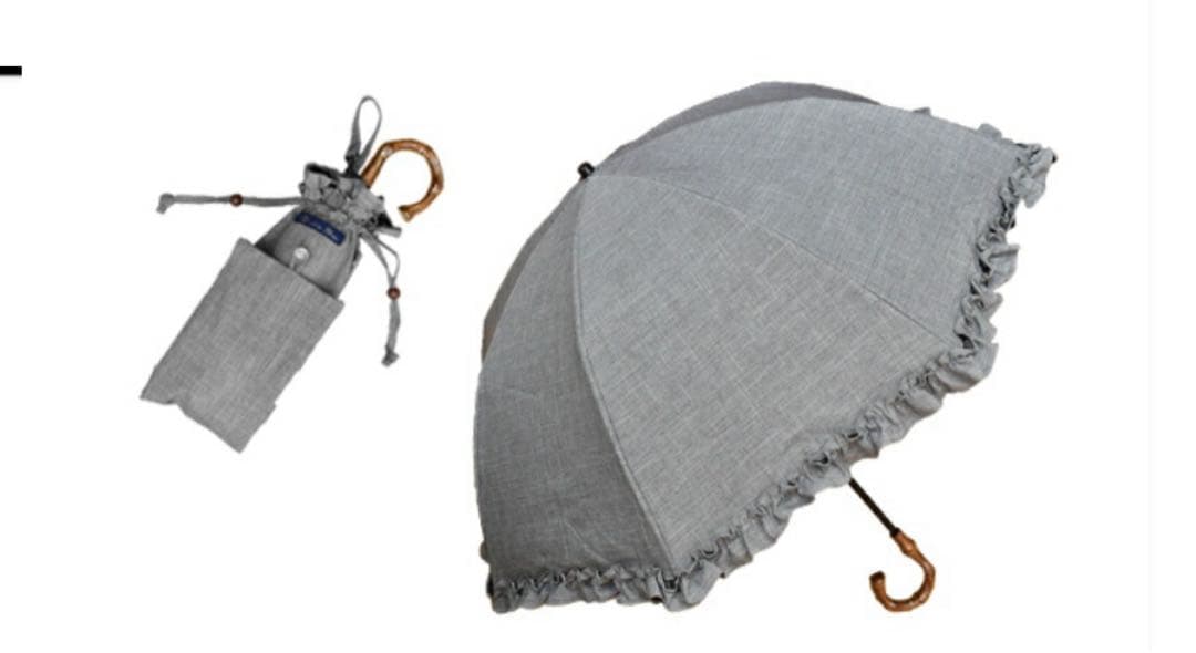 【芦屋ロサブラン】折りたたみ日傘【ダンガリーグレー】