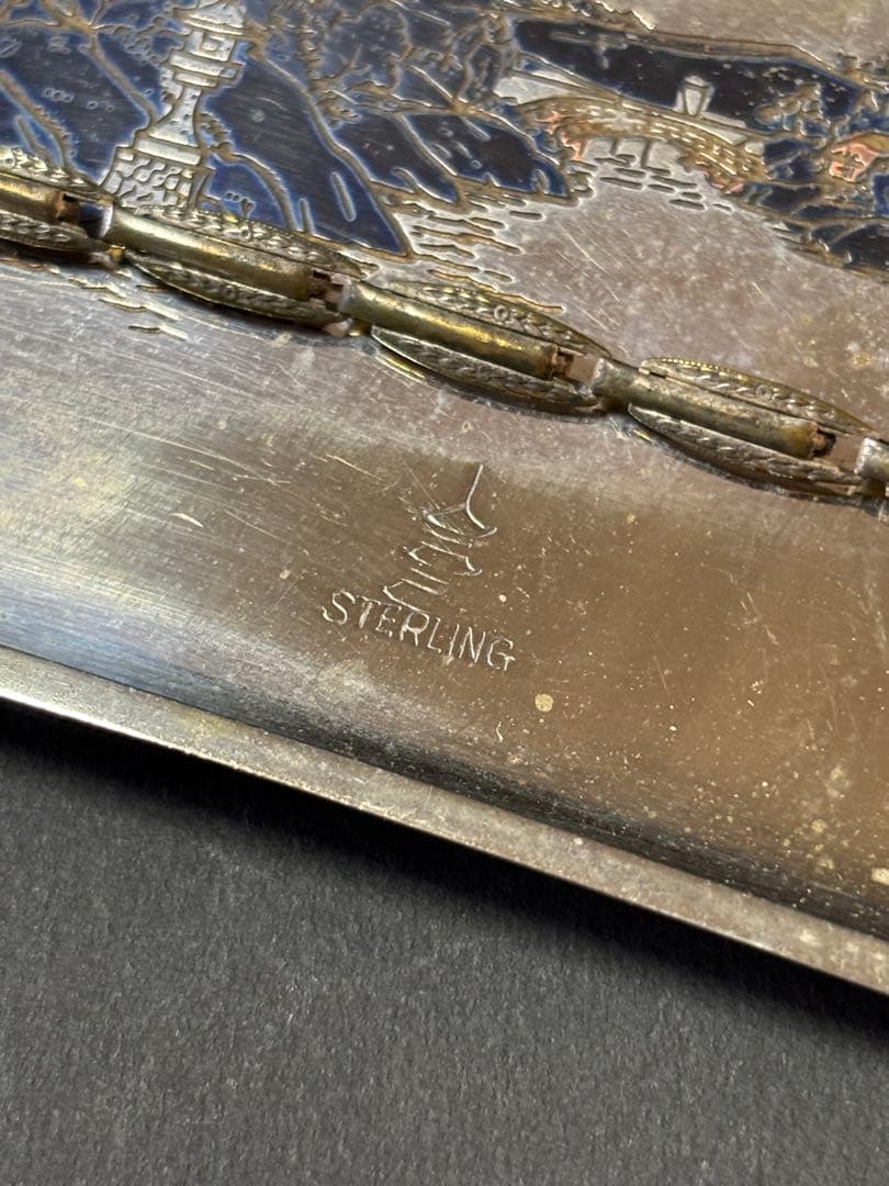 銀製　シガレットケース　明治期　里帰り品