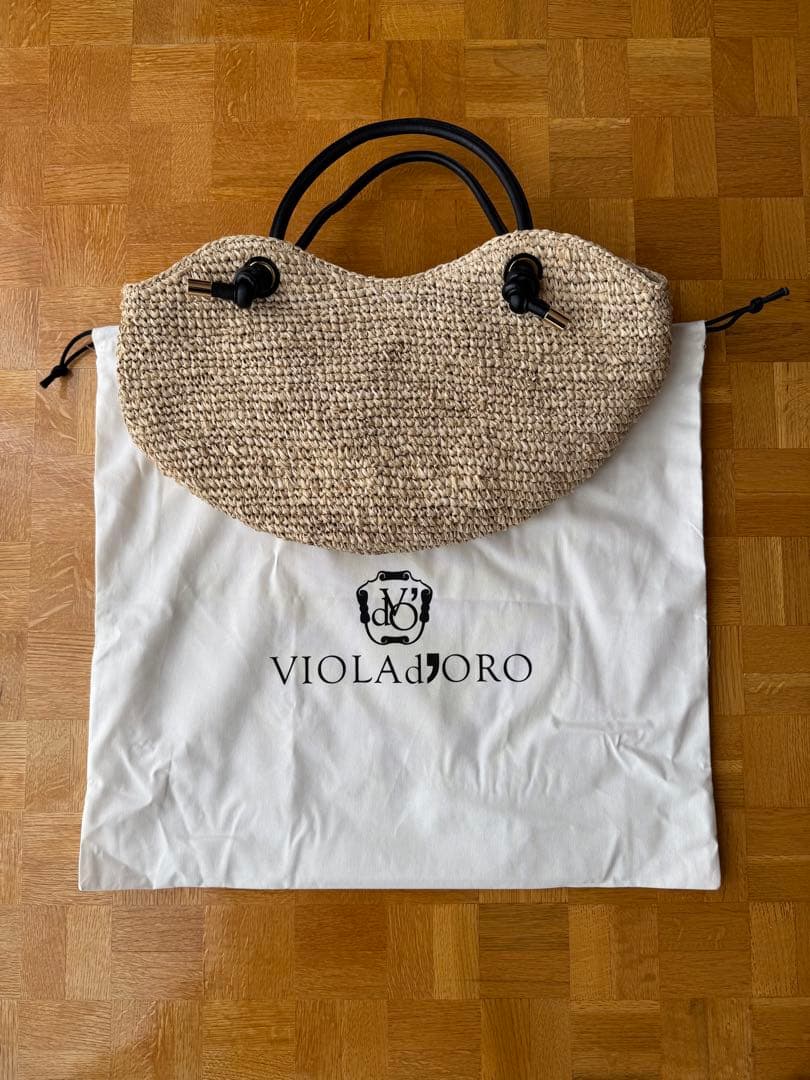 【VIOLA d'ORO】ストロー かごバッグ