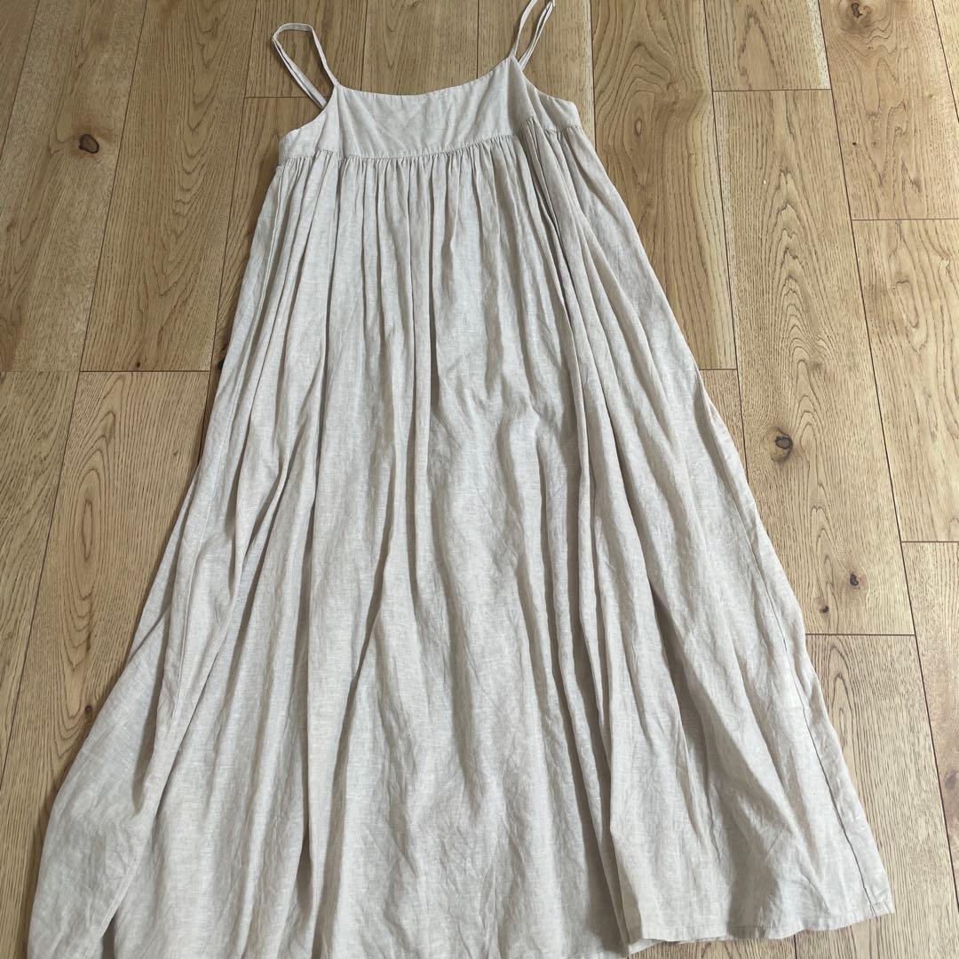 ネストローブ新品天然染め レイヤードギャザー2wayワンピース