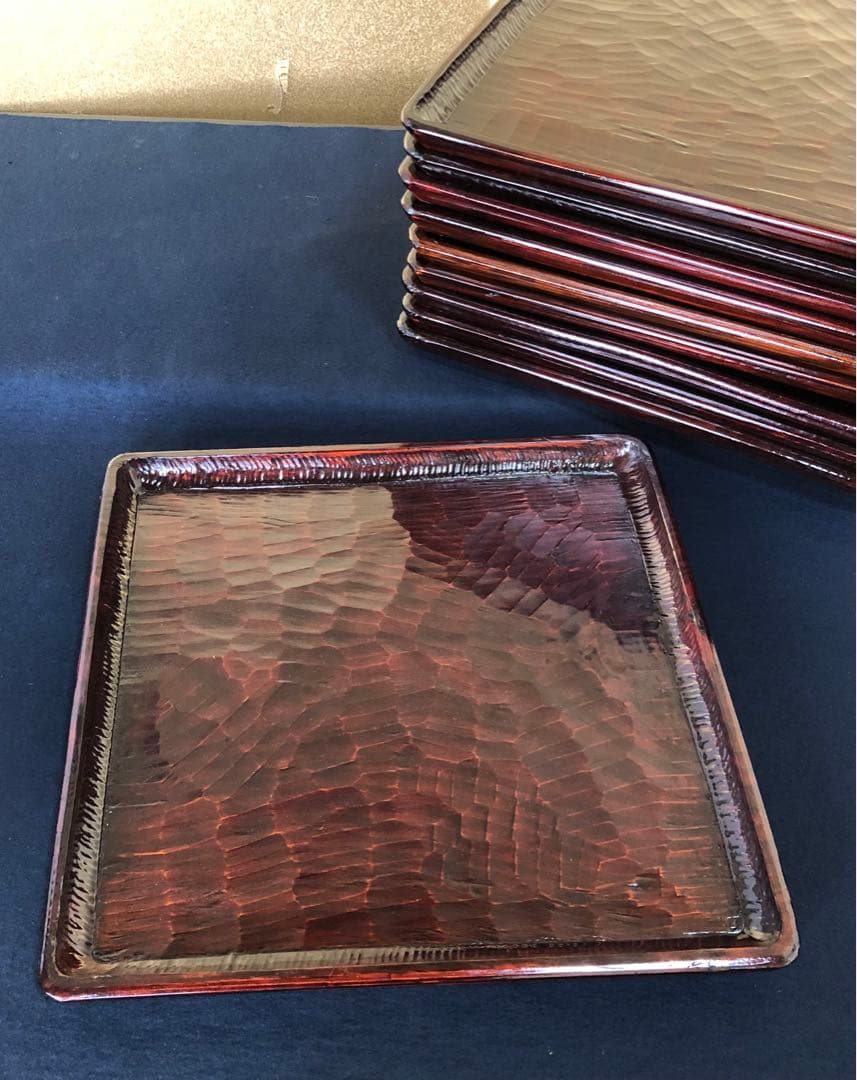 ❗️割引《R》伝統工芸 讃岐彫 讃岐膳5客 四方膳 会席膳 刳抜 251216お5