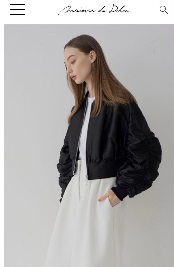 新品未使用品 maison de Dolce. glossy blouson黒