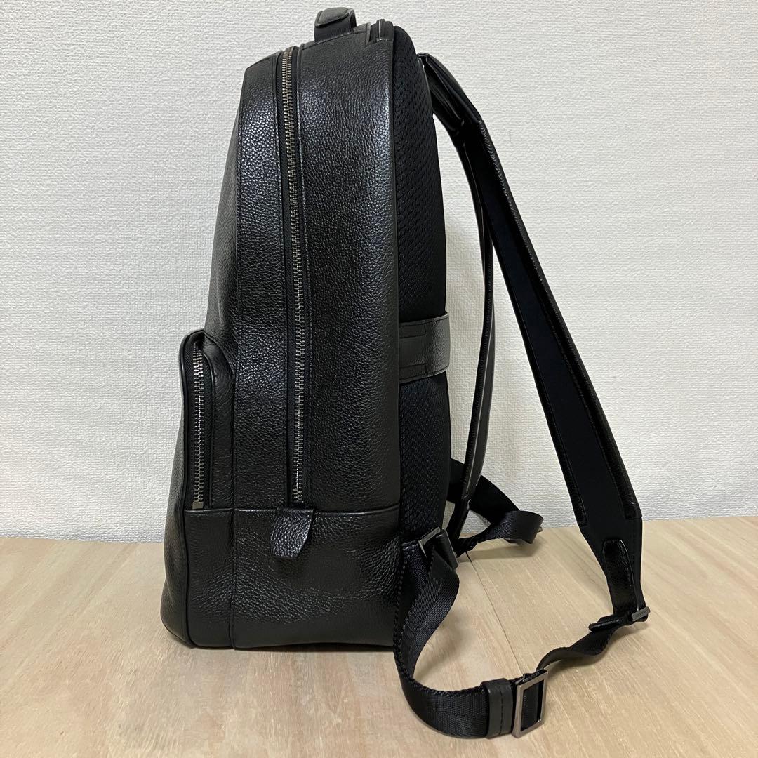 【訳あり】コールハーン マシュー バックパック 本革 A4/PC収納 黒
