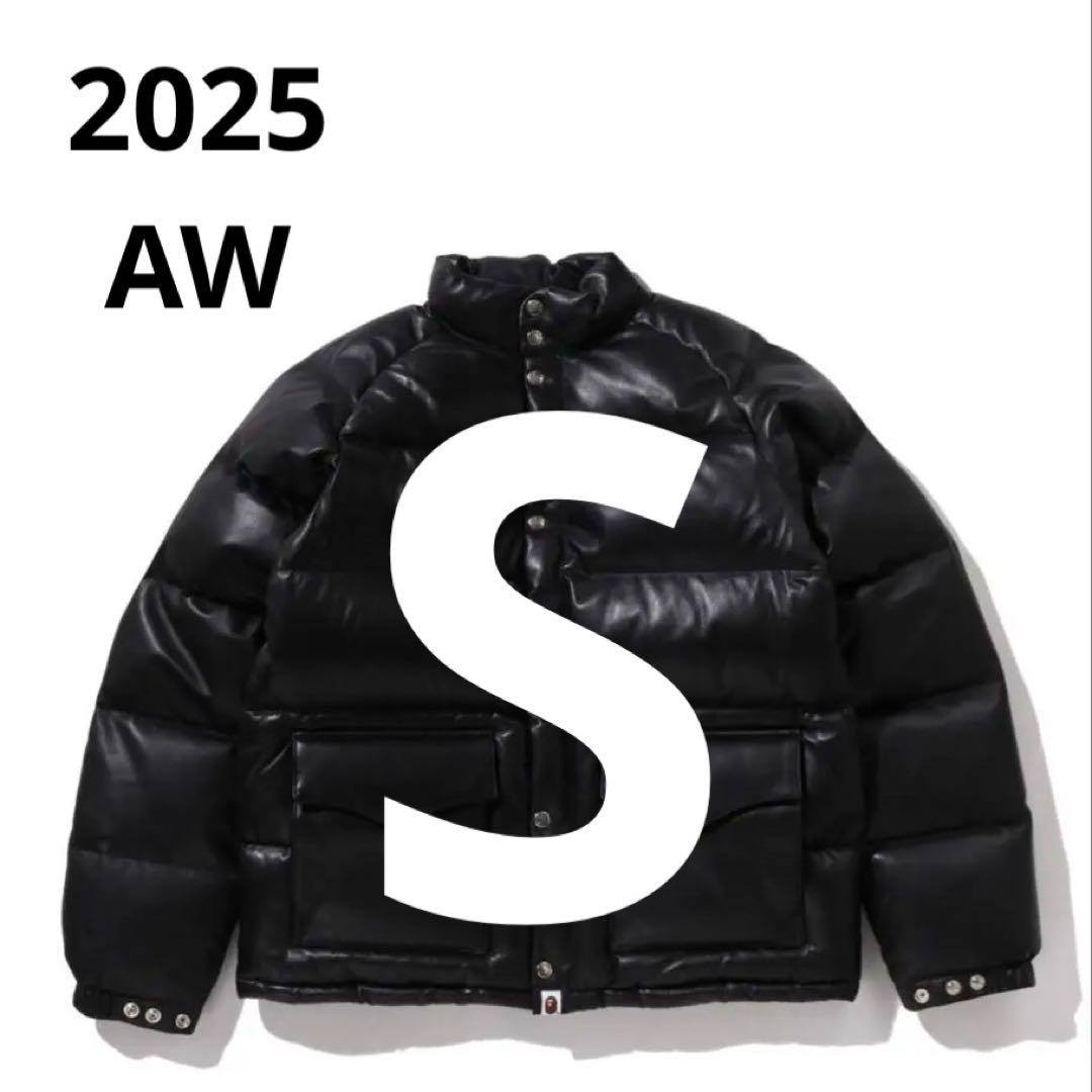 A BATHING APE LEATHER CLASSIC DOWN Sサイズ