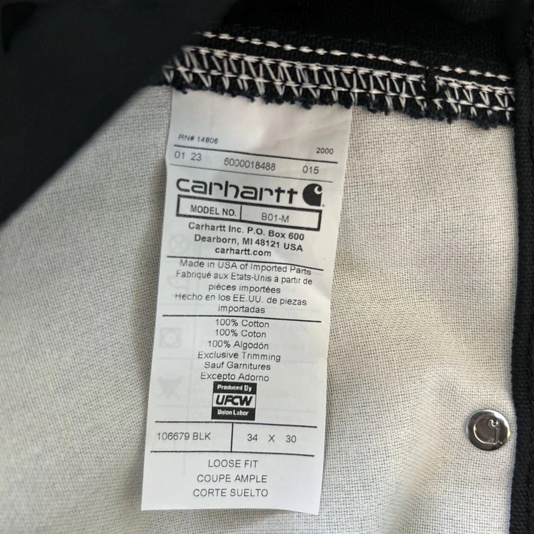 新品タグ付き 正規品carhartt ダブルニーパンツ サイズW34×L30 黒
