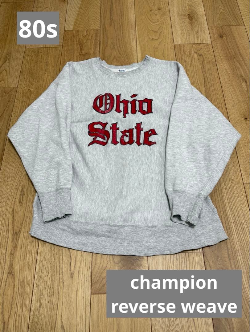 トップス 80s champion reverse weave Ohio state XL