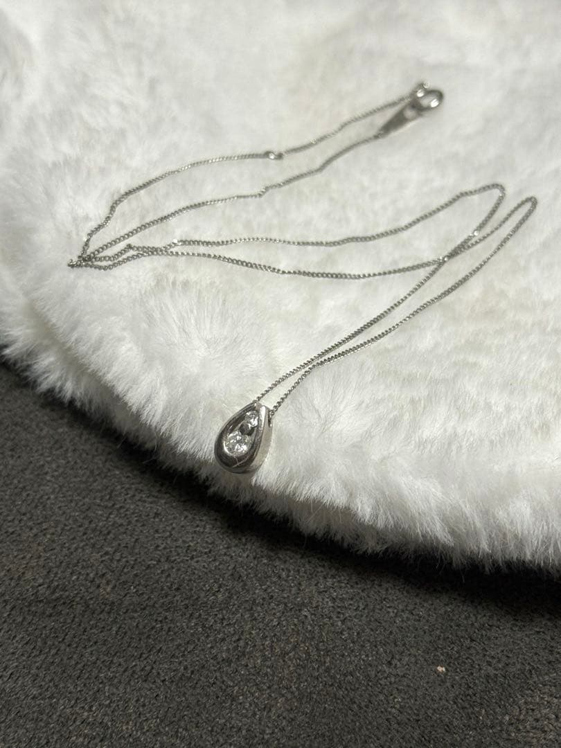 最終値下げ ptダイヤモンドネックレス　pt900 pt850 0.20ct