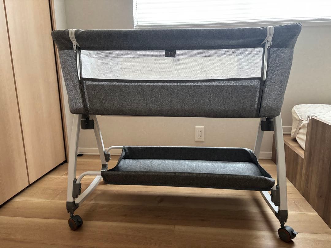 ベビーベッド ハイローベッド キャスター 揺かご 軽量