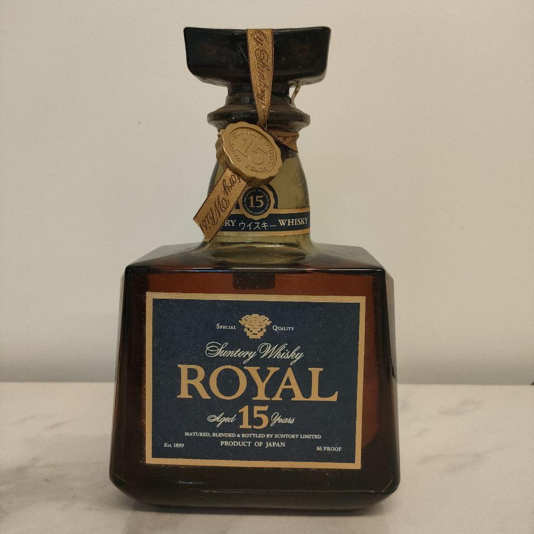 サントリー ロイヤルウイスキー 15年 　古酒　青ラベル