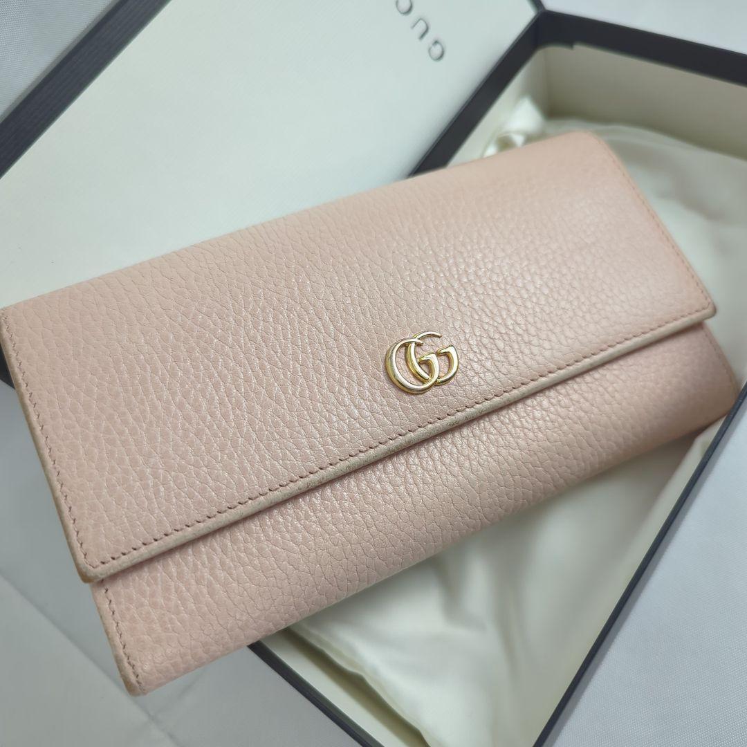 GUCCI グッチ 折り 長財布 GG マーモント ロゴ