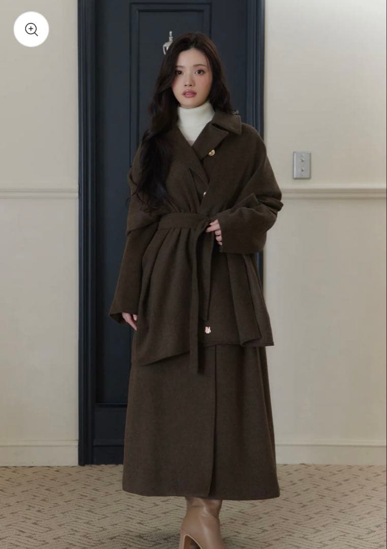 【JOKER】 poláura MANY WAYウールロングトレンチコート