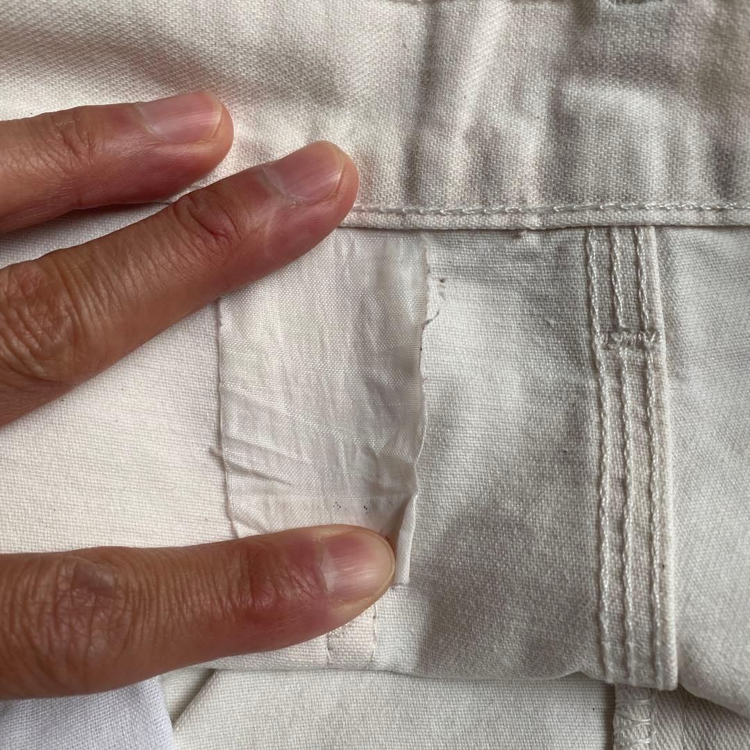 【希少 90s】USA製 Carhartt ダブルニー B04 ホワイト 生成