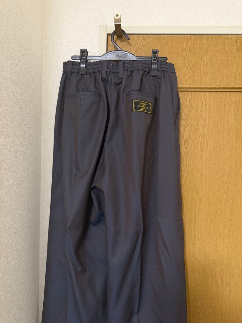 MAISON SPECIAL シャンブレーウールタックワイドパンツ サイズ2
