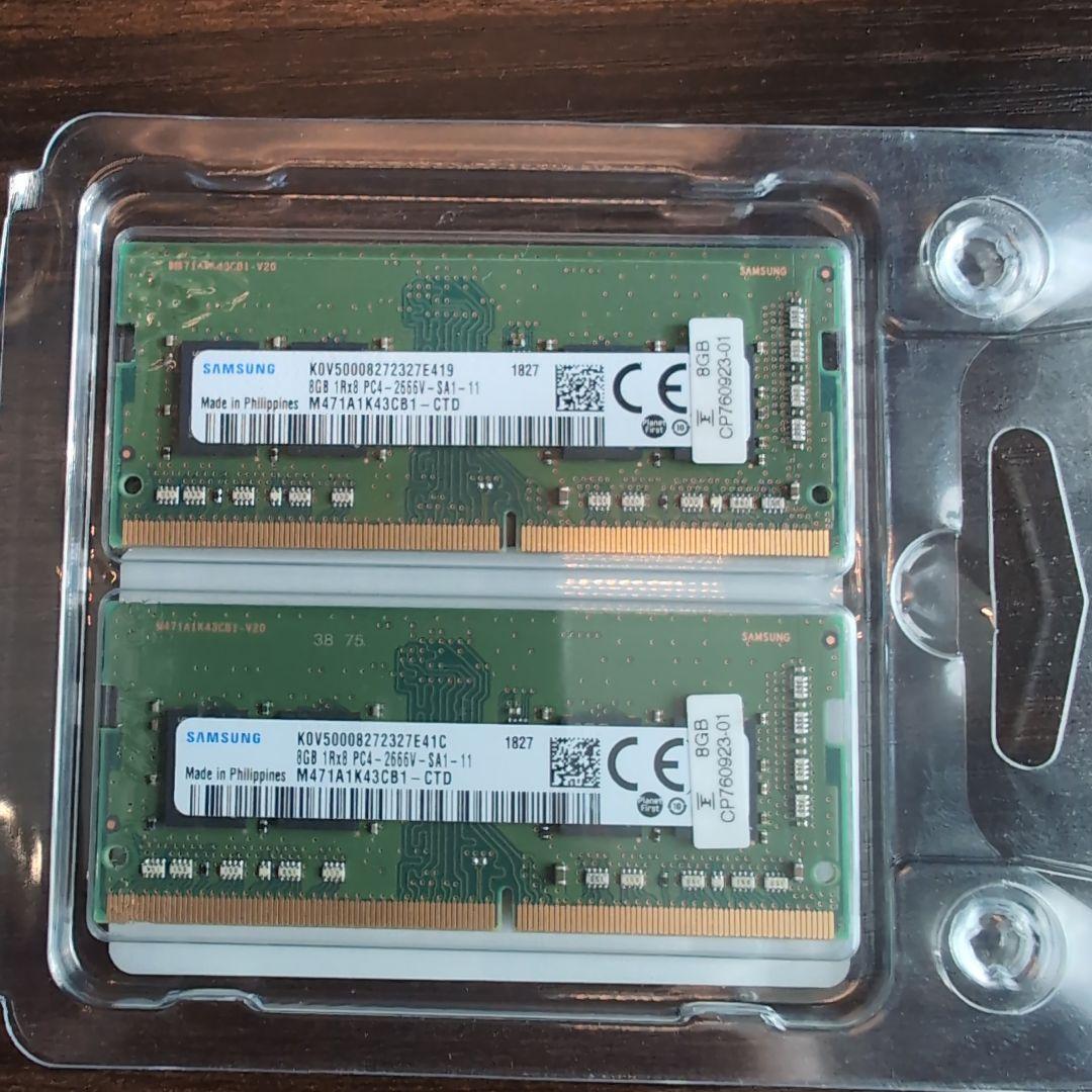 Samsung DDR4 8GB メモリー デュアルチャネル