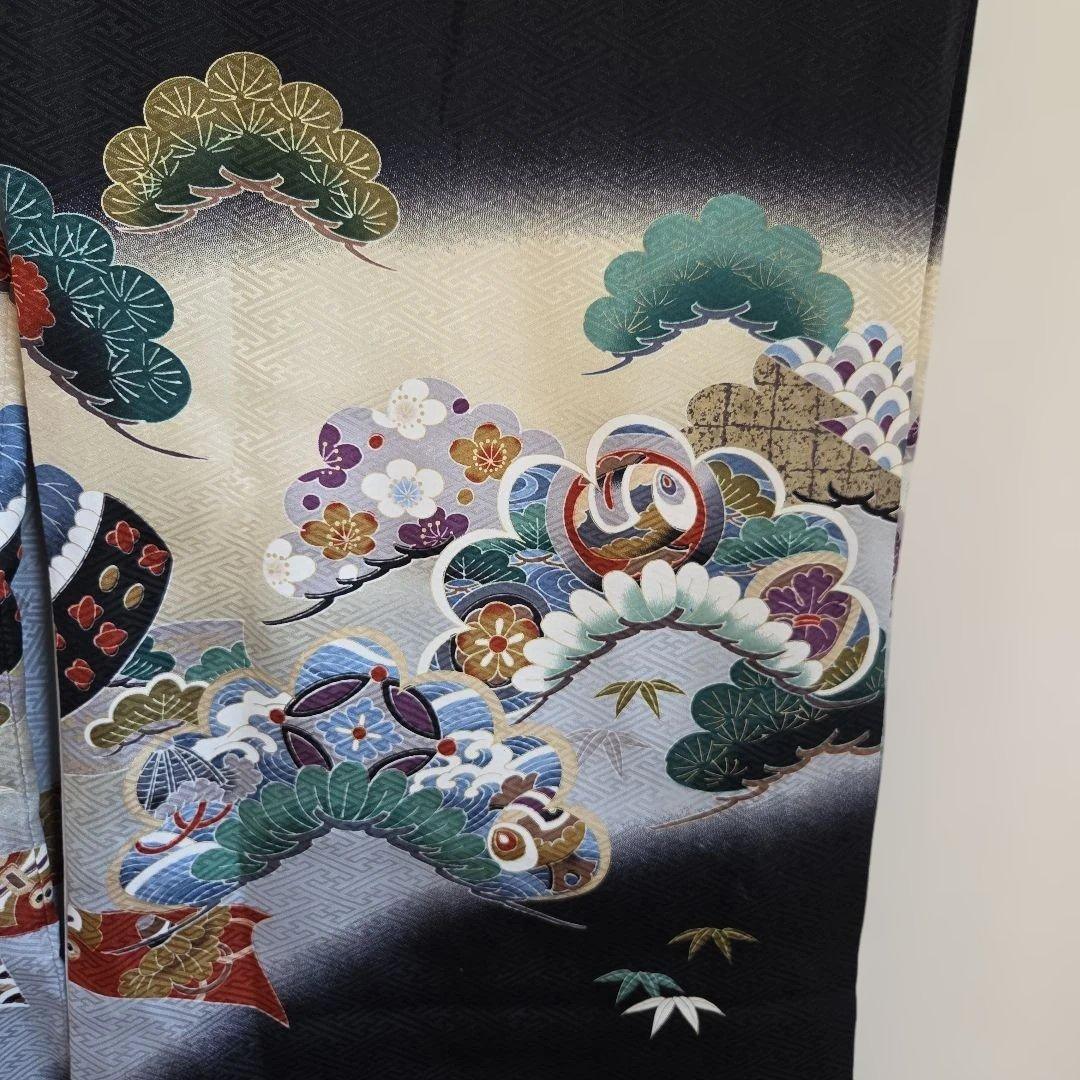 No28　正絹　男の子お祝い着物　長襦袢付き　産着