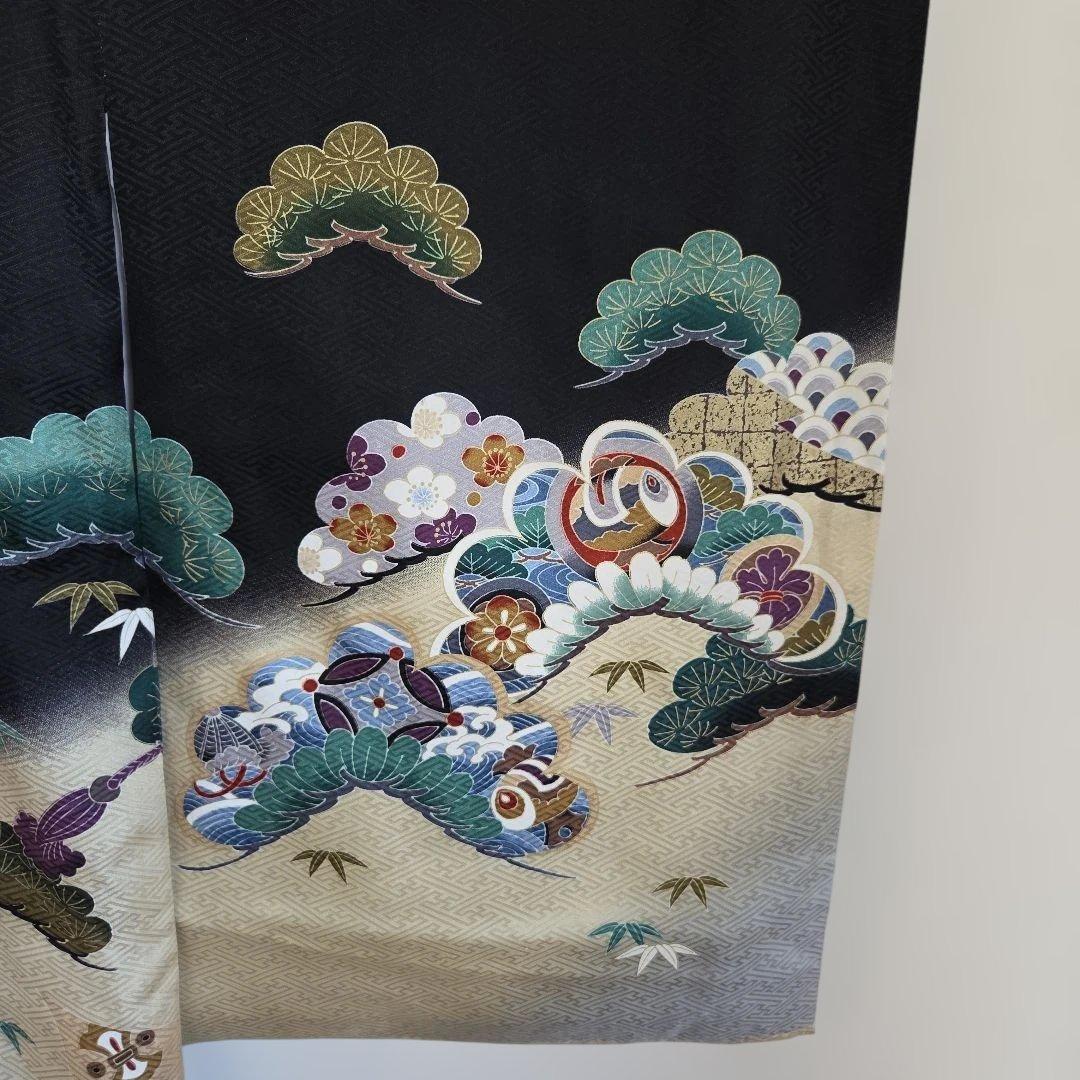 No28　正絹　男の子お祝い着物　長襦袢付き　産着