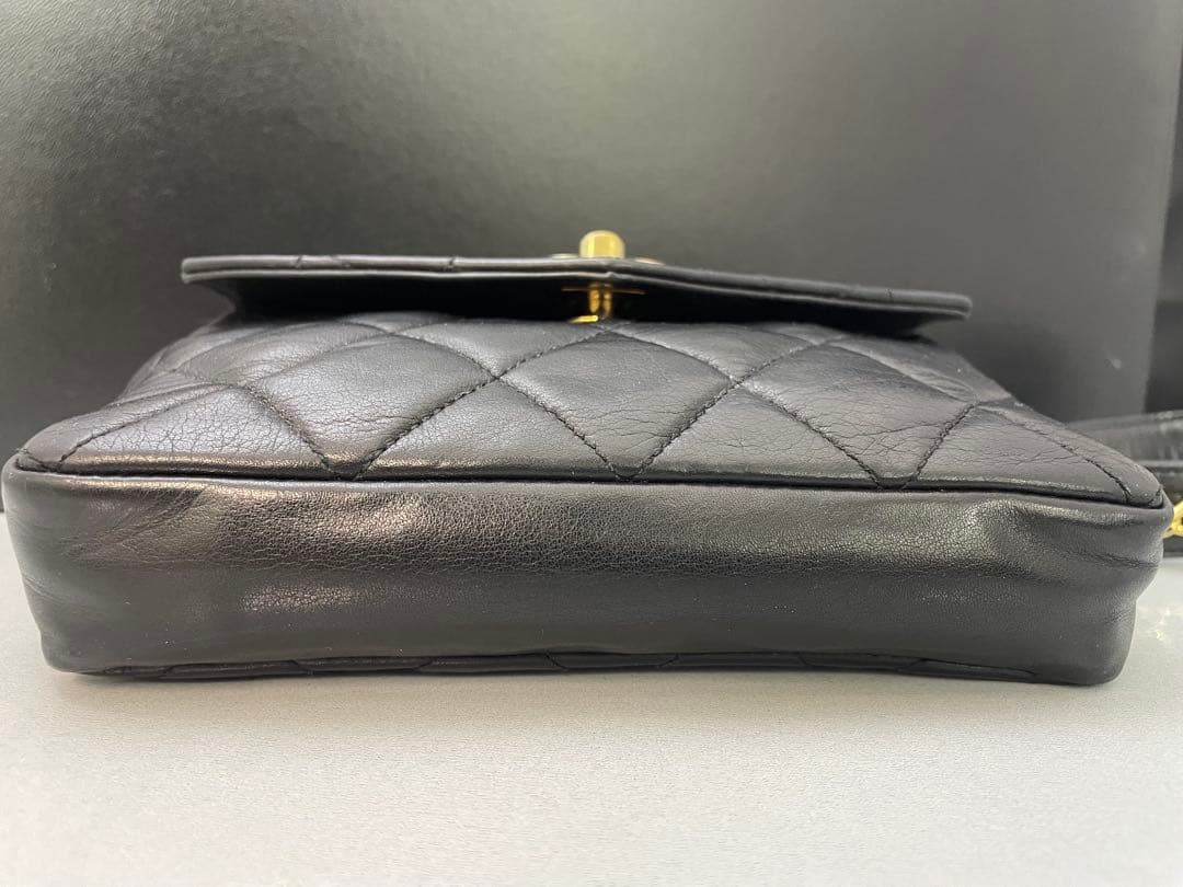 ※美品※ CHANEL シャネル　マトラッセ　ウエストポーチ　ラムスキン　黒