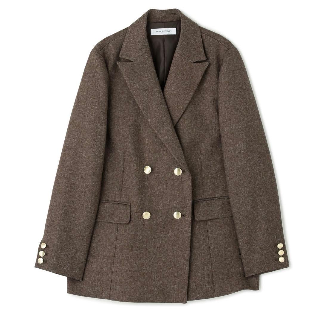 ブラウン ダブルブレストジャケット Mサイズ