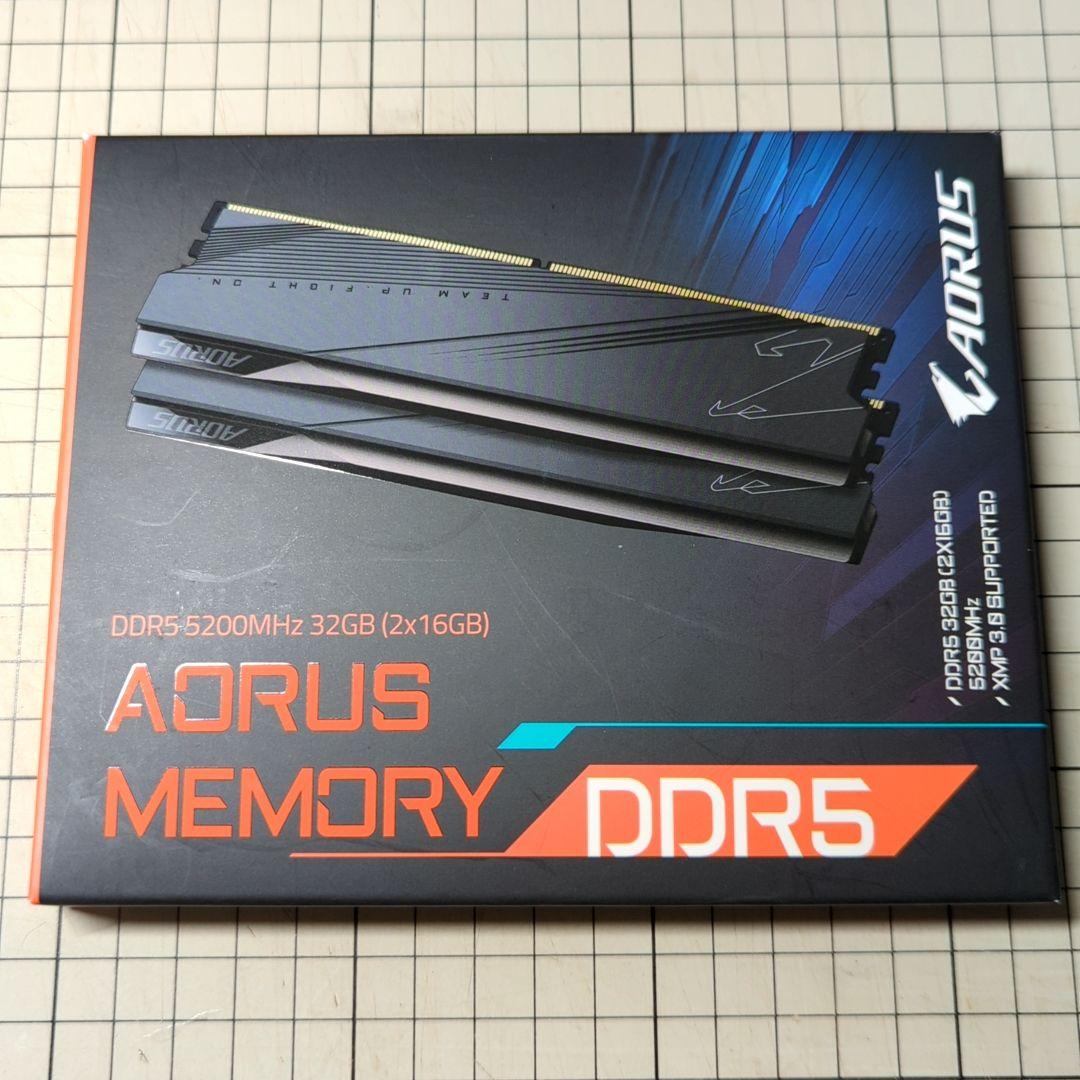 メモリー AORUS DDR5 5200MHz 32GB (2x16GB)