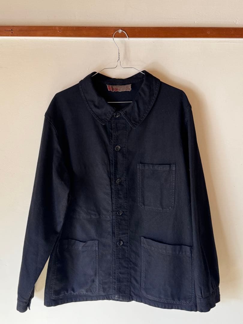 ユーロヴィンテージ　フレンチワークジャケット　モールスキン　M〜L