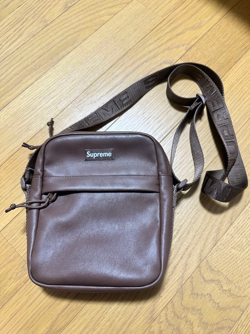 Supreme 24FW レザーショルダーバッグ