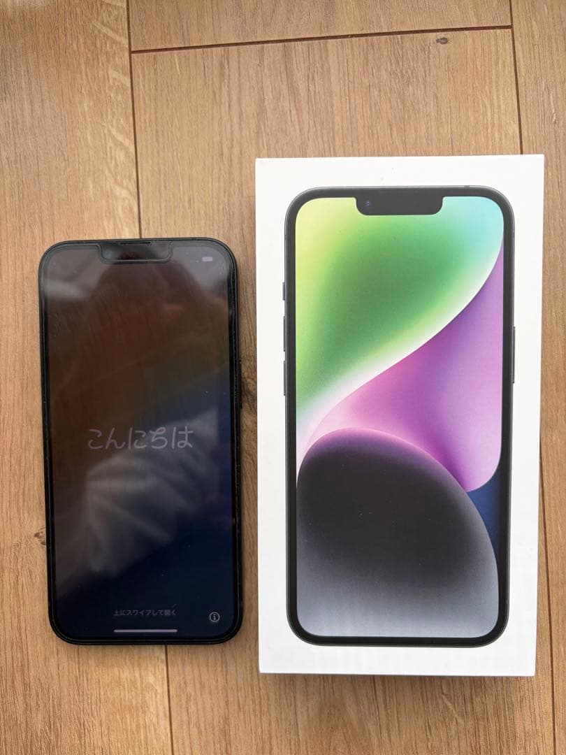 か*る様 Apple iPhone 14 ブラック 128GB 本体 箱、充電ケ